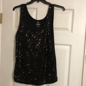 Black sequined old navy tank top